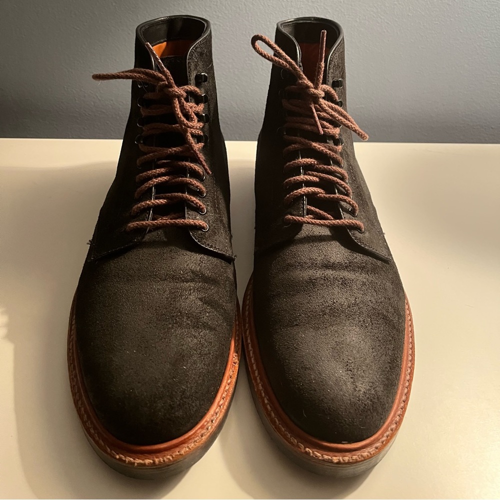 Alden x Oxford & Derby Earth Reverse Chamois Plain Toe Boot - Size 10D